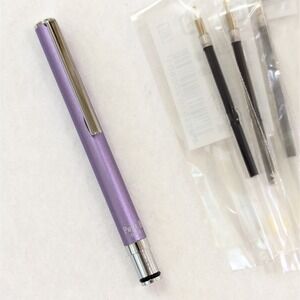 OHTO Petit-B Needle Point Ballpoint Pen Purple Skinny Mini 3 1/8" +3 Ink Refills